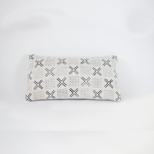 white arrow mudcloth cushion nomad design