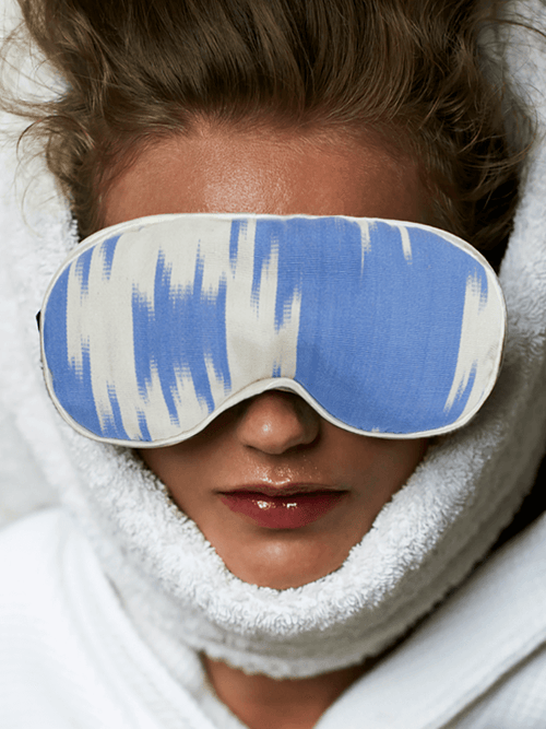 blue miro silk eye mask without lavender