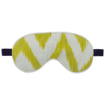 celery frankie silk ikat eye mask nomad design