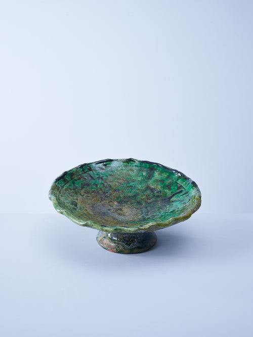 green glazed tamegroute cake Stand nomad design