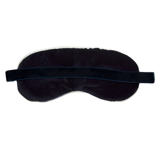 Blue Zanna Silk Ikat Eye Mask with Lavender-Eye Masks-Nomad Design