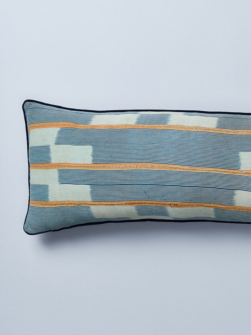 baulé ikat cushions detail shot by nomad design