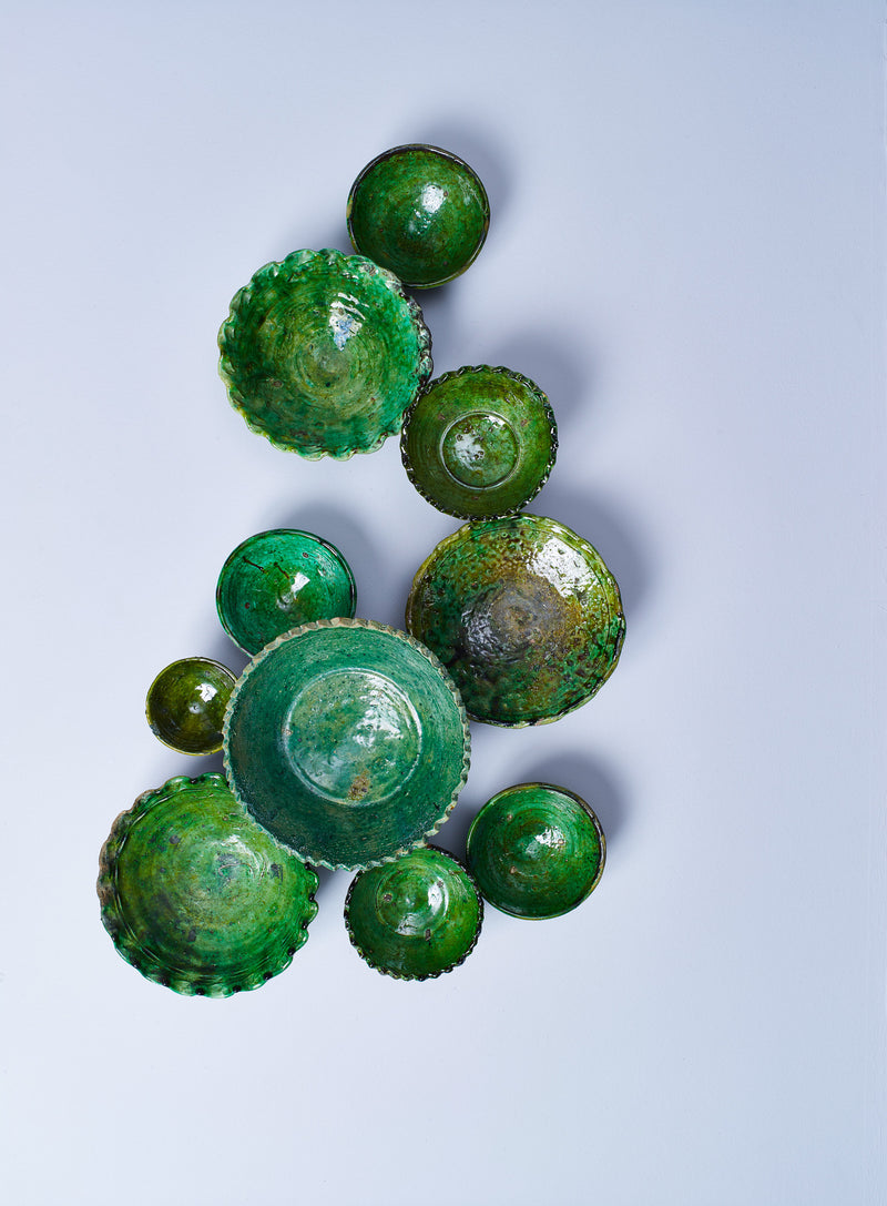 green glazed tamegroute pottery ceramics nomad design