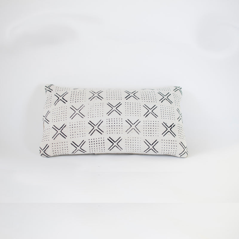 white arrow mudcloth cushion nomad design