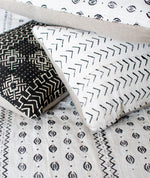 white chevron mudcloth lumbar cushion by nomad design