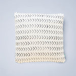 White Chevron Mudcloth Cushion-Mudcloth-Nomad Design